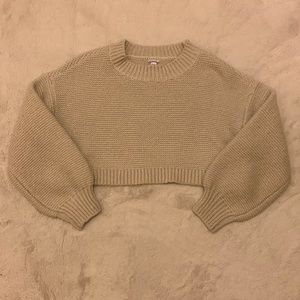 Garage Cream Cropped Sweater Size XS